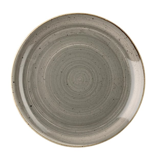 Assiettes rondes Churchill Stonecast Peppercorn Grey 217mm (Lot de 12)