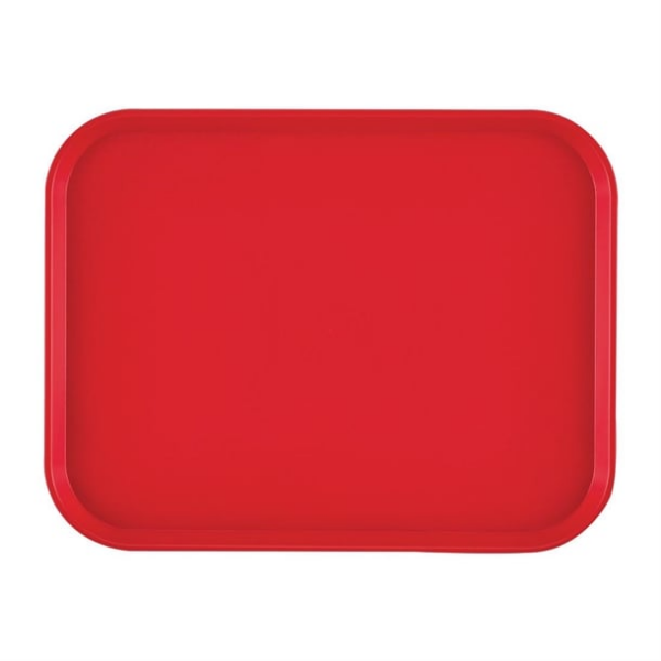 Plateau en polypropylène Fast Food Cambro rouge 410 mm