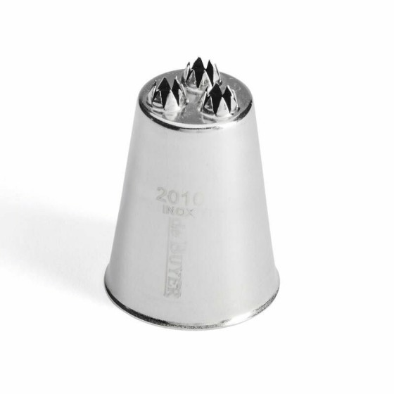 Douille à nid 3 trous (cannelée) en inox - à l'unité