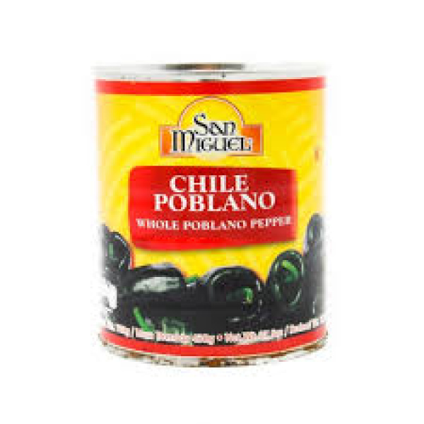 Whole Poblano Peppers 800g