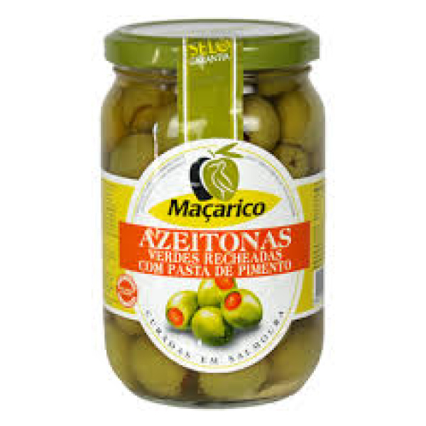 Azeitona Verde Recheada com Pimento / Green Olives Filled with Pepper MAÇARICO - 350g