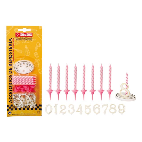 Bougies d'anniversaire + Nombres