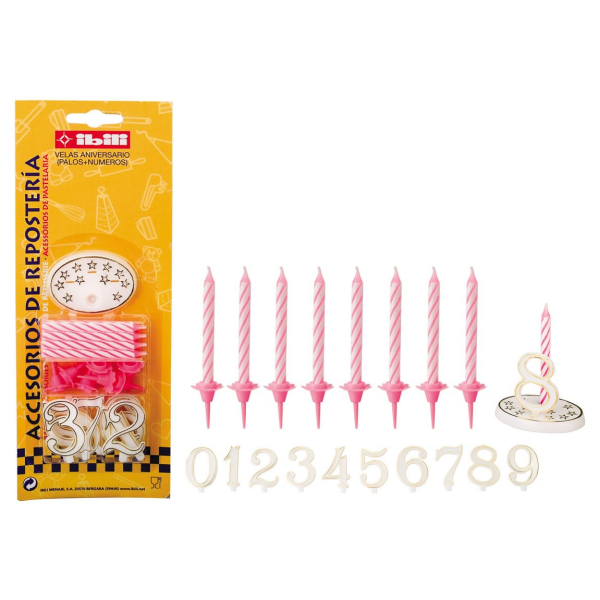 Bougies d'anniversaire + Nombres