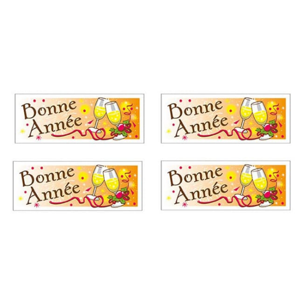 Banderole Bonne Année en azyme (x 36)