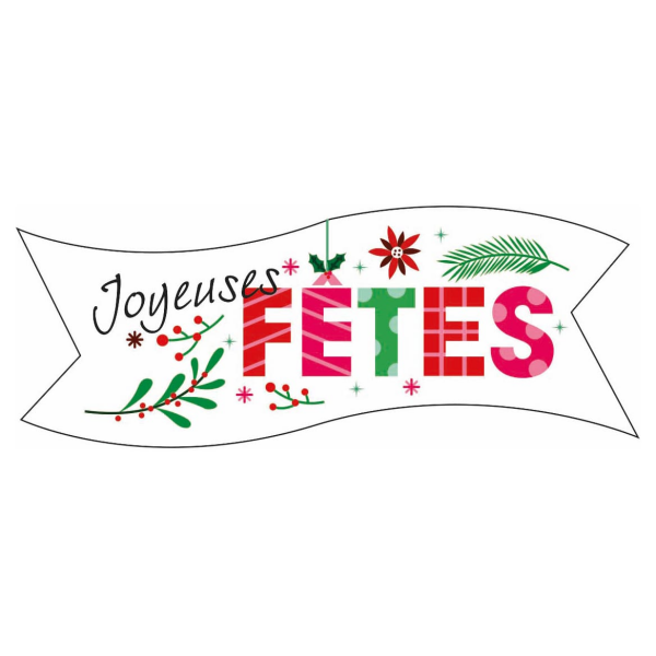 Banderole Joyeuses Fêtes en azyme (x 24)