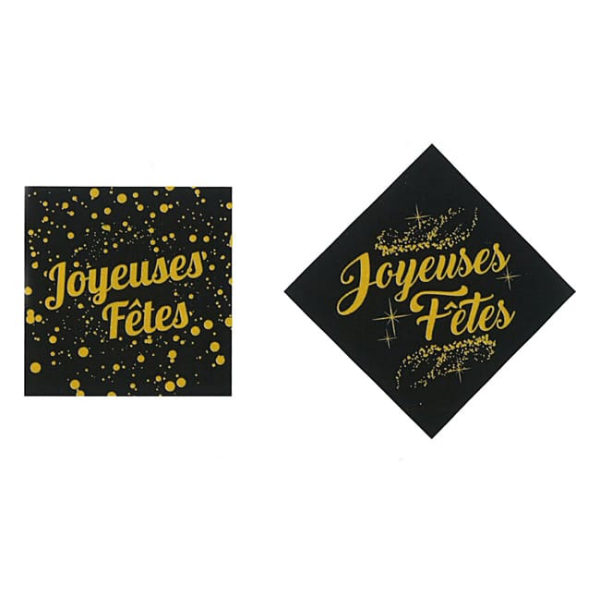 Carrés Joyeuses Fêtes (x 24)