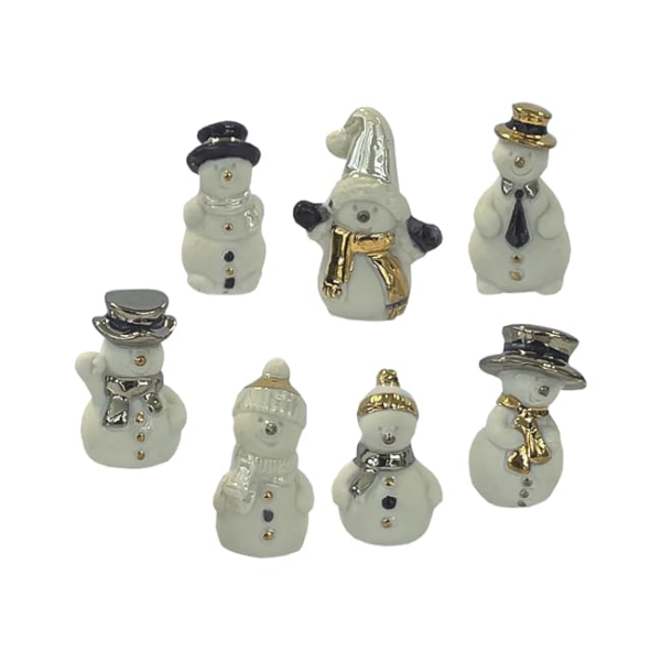 Fèves "Bonhomme de neige/or"