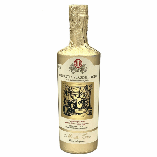 Huile d'olive vierge extra non filtrée Mosto Oro d'olives Taggiasca 500 ml - Calvi