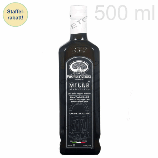 MILLE 1000 Polyphénols Huile d'Olive Extra Vierge 500 ml - Cutrera