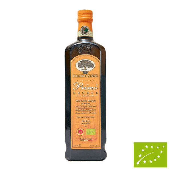 Primo Double Bio & DOP 2022/23 Huile d'olive extra vierge Monti Iblei Bouteille en verre de 750 ml - Cutrera