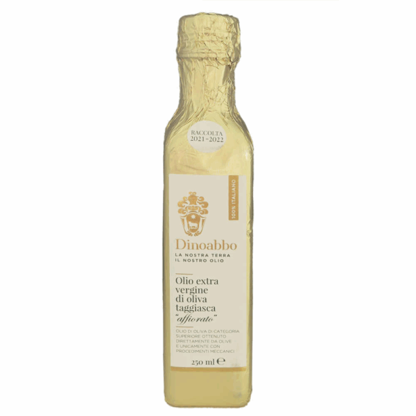 Tropföl + affiorato Olivenöl 250 ml Olio Extra Vergine Monocultivar Taggiasca - Dinoabbo