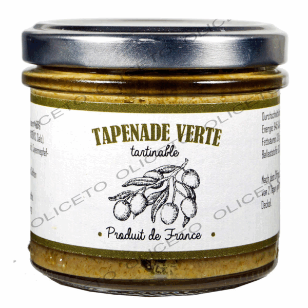 Tapenade verte pâte d'olives vertes assaisonnées pot 100 g - Carlant