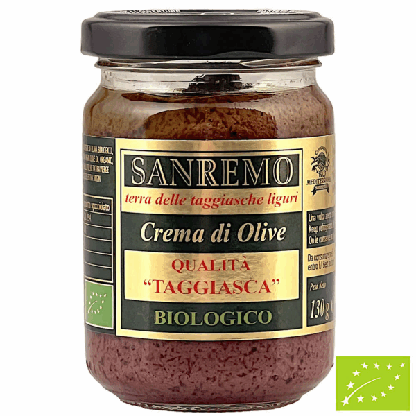 Crème d'olive bio d'olives Taggiasca - Pot de 130 g - Bio Mediterranea