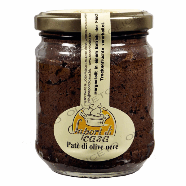 Patè di Olive nere 180 g crème d'olives noires - Sapori di Casa
