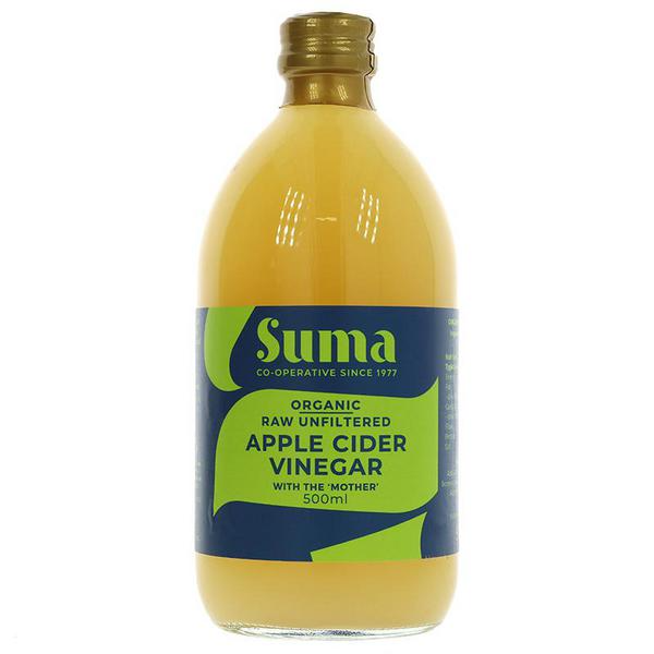 Vinaigre de cidre de pomme bio Suma végétalien, 500 ml