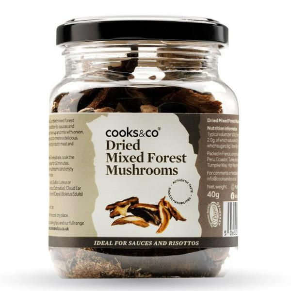 Cooks & Co Mélange de Champignons Forestiers Séchés Vegan 40g