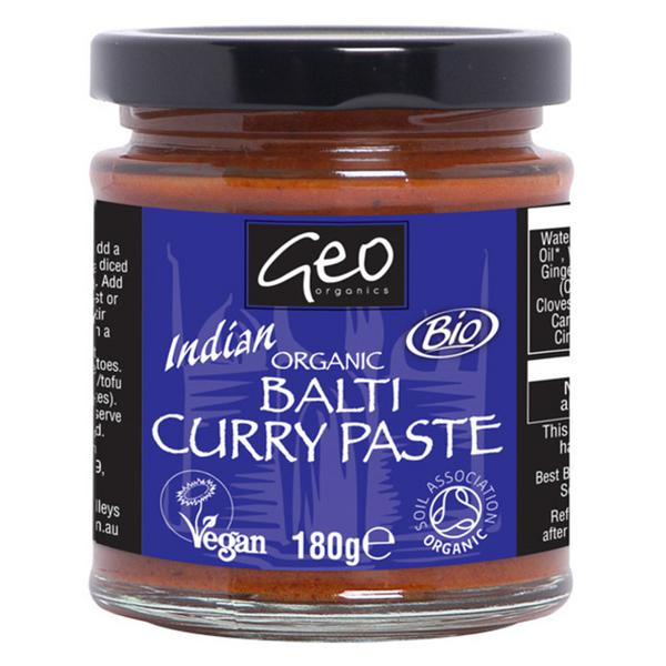 Geo Organics Pâte de Curry Balti Bio Vegan, 180g