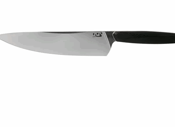 Xin Cutlery XinCore XC124 Black G10, Red Liners, Satin, couteau de chef, 21,5 cm