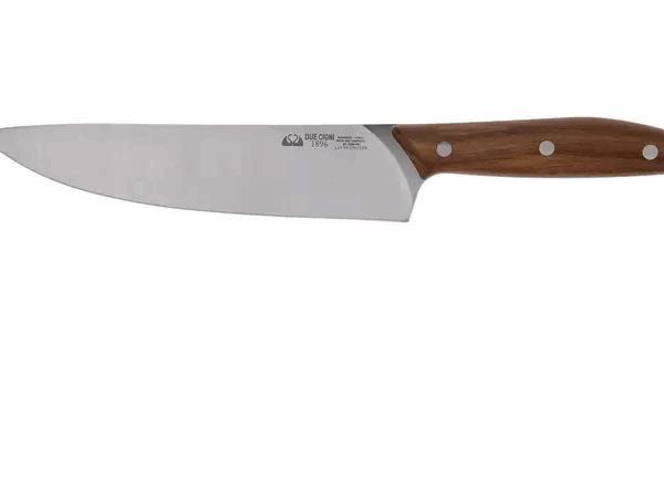 Due Cigni 1896, 2C1009NO couteau de chef 20 cm, bois de noyer