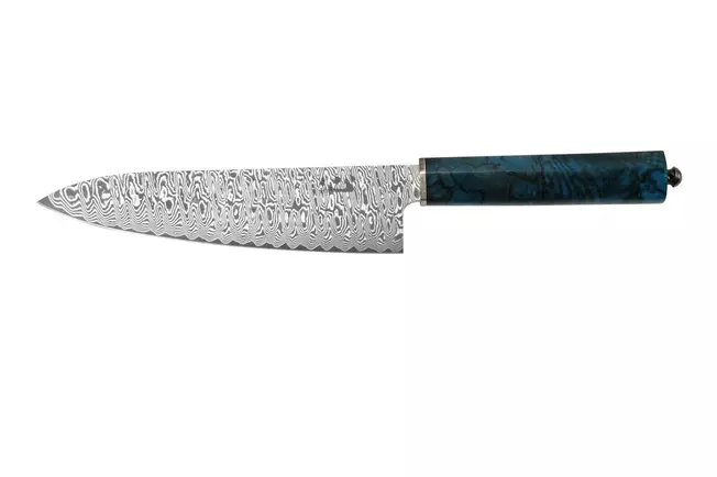 Xin Cutlery XinCraft XC132 couteau de chef érable spalté bleu queue broche 20 cm