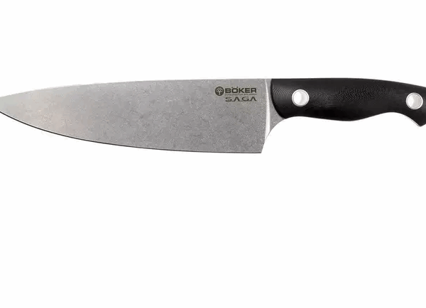 Böker 130267, Couteau de Chef Saga, Finition Stonewash