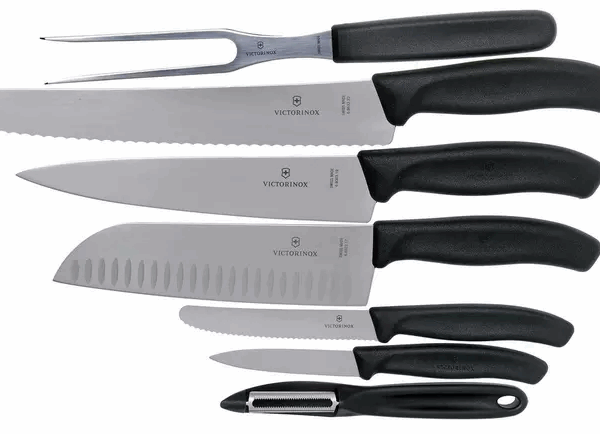 Victorinox SwissClassic 6.7133.7G 7-piece kitchen knife set, black