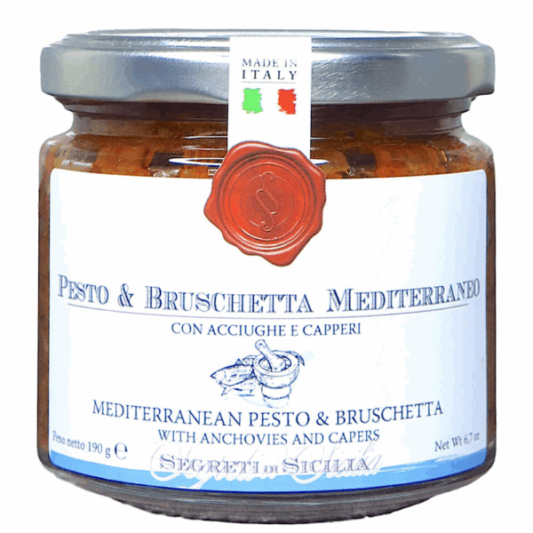 Pesto Méditerranéen & Bruschetta 190 g Verre - Cutrera