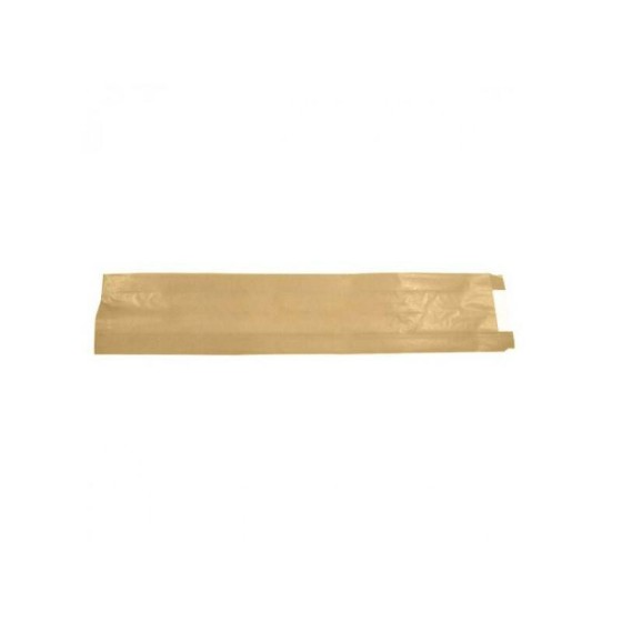 Sac à pain kraft brun avec fenêtre 14 + 4 x 35 cm (spécial flûte) - par 1000
