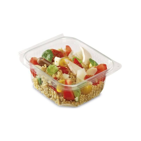 Barquette plastique transparente avec couvercle Optipack 500 ml - par 600
