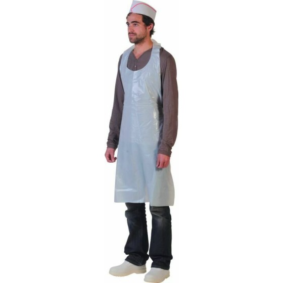 Tablier plastique jetable gaufré 35 microns 70 x 120 cm - par 50