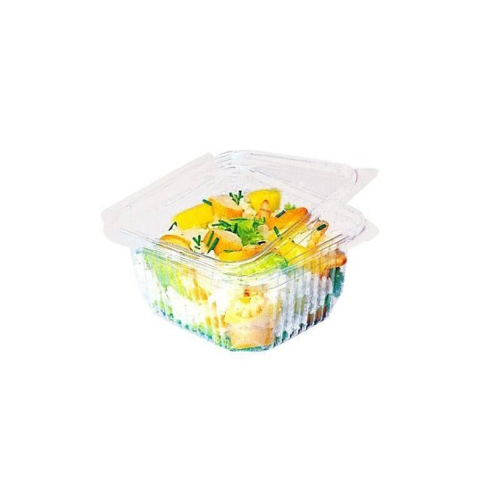 Barquette plastique transparente avec couvercle Optipack 370 ml - par 600