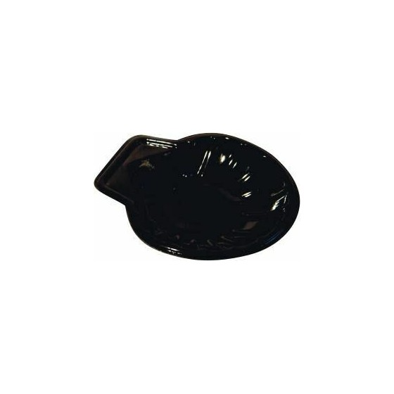 Coquille Saint Jacques vide plastique noire 12,5 x 12,5 x 2 cm - par 100