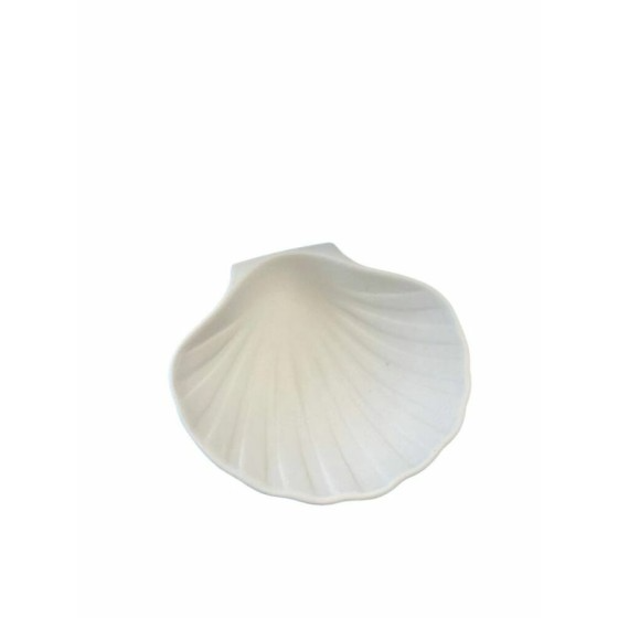 Coquille Saint Jacques vide céramique non émaillée 12,4 x 11,4 x 3,1 cm - par 192