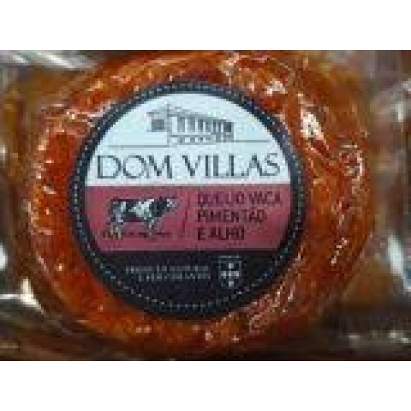 Queijo Curado de Vaca com Pimentão e Alho / Cow Cured Cheese with Pepper and Garlic DOM VILLAS - 190g