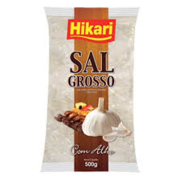 Sal Grosso com Alho / Coarse Salt with Garlic HIKARI - 500g