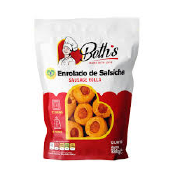Enroladinho de Salsicha Congelado / Frozen Sausage Roll BETH'S - 12un