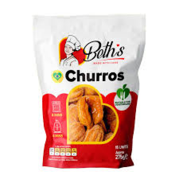 Churros Frito e Congelado / Fried and Frozen Churros BETH'S - 15un