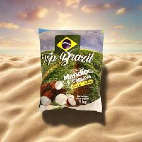 Mandioca Fatiada Congelada / Frozen Sliced Cassava TOP BRAZIL - 1Kg