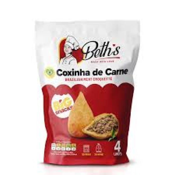 Coxinha de Carne Frita e Congelada / Frozen Meat Croquette BETH'S - 4un