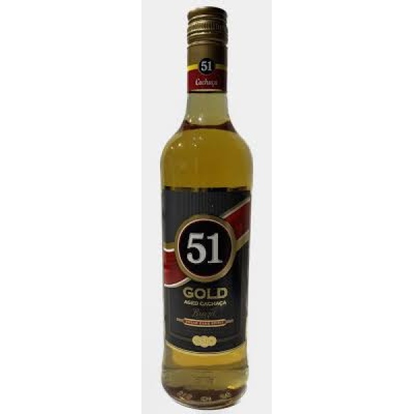 Cachaça Gold Brasileira / Brazilian Gold Sugar Cane Spirit 51 - 700ml