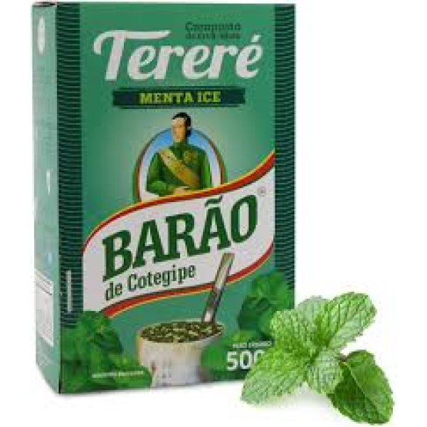 Erva Mate para Tereré de Menta Ice / Ice Mint Mate Herb for Tereré BARÃO - 500g