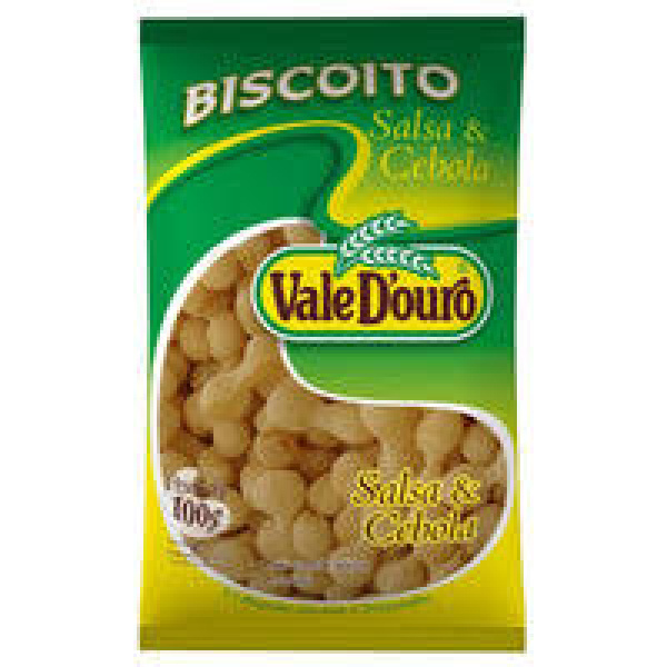 Biscoito de Polvilho Salsa e Cebola / Parsley and Onion Starch Biscuits VALE D'OURO - 100g