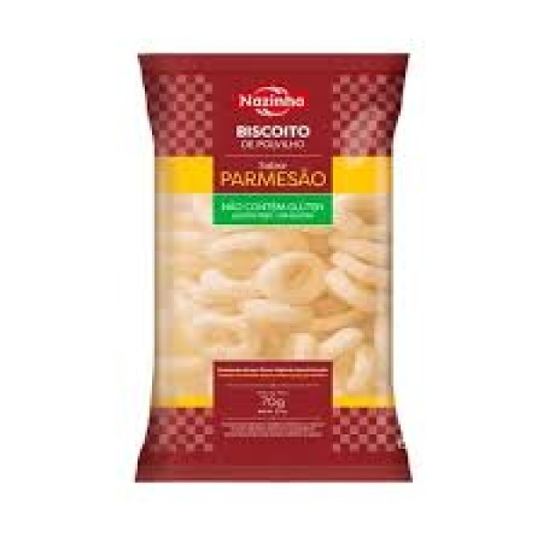 Biscoito de Polvilho Sabor Parmesão / Parmesan Flavoured Starch Biscuits NAZINHA - 70g