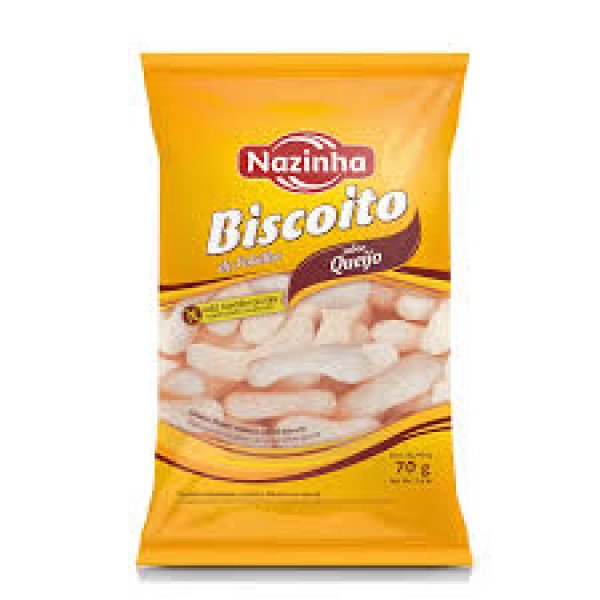 Biscoito de Polvilho Sabor Queijo / Cheese Flavoured Starch Biscuits NAZINHA - 70g