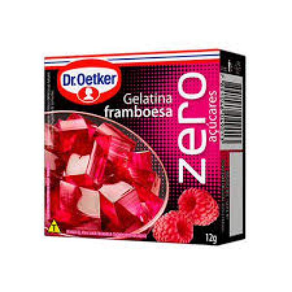 Gelatina Framboesa Zero Açúcar / Raspberry Jelly Zero Sugar DR.OETKER - 12g