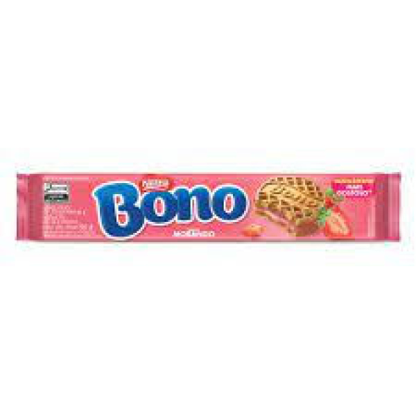 Biscoito Recheado de Morango / Strawberry Filled Biscuit BONO - 90g