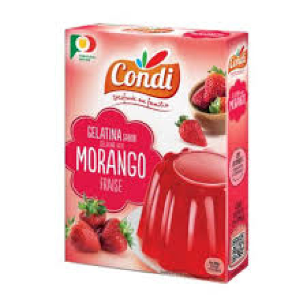 Gelatina em Pó de Morango / Strawberry Gelatin Powder CONDI - 114g