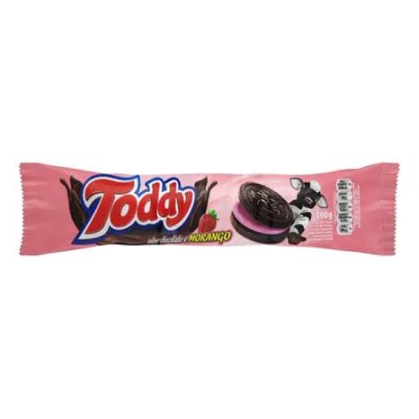 Biscoito Recheado de Morango / Strawberry Filled Biscuit TODDY - 100g