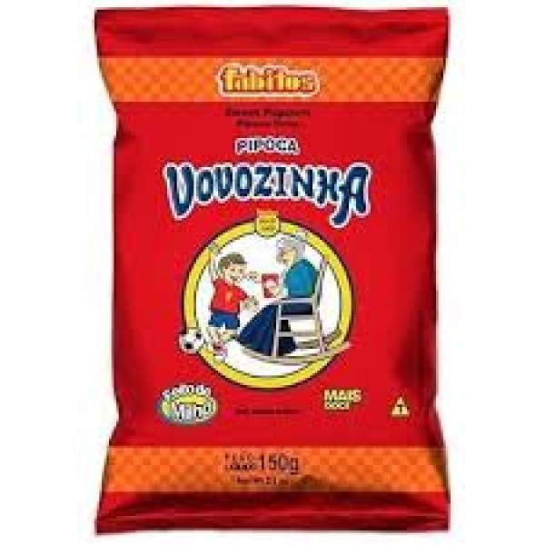 Pipoca Doce Tradicional / Sweet Popcorn VOVOZINHA - 60g