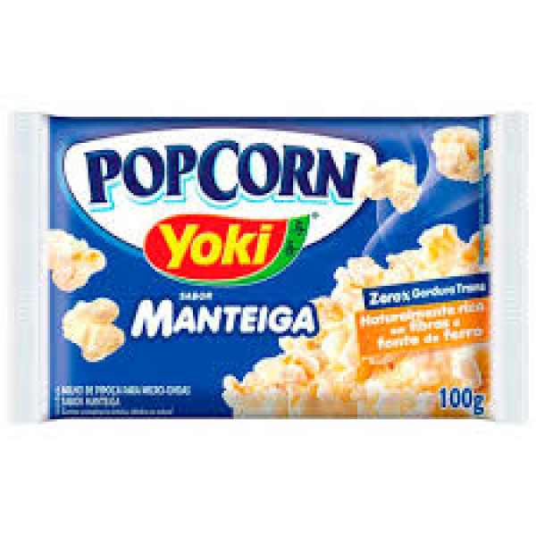 Pipoca para Microondas Manteiga / Microwave Butter Popcorn YOKI - 100g